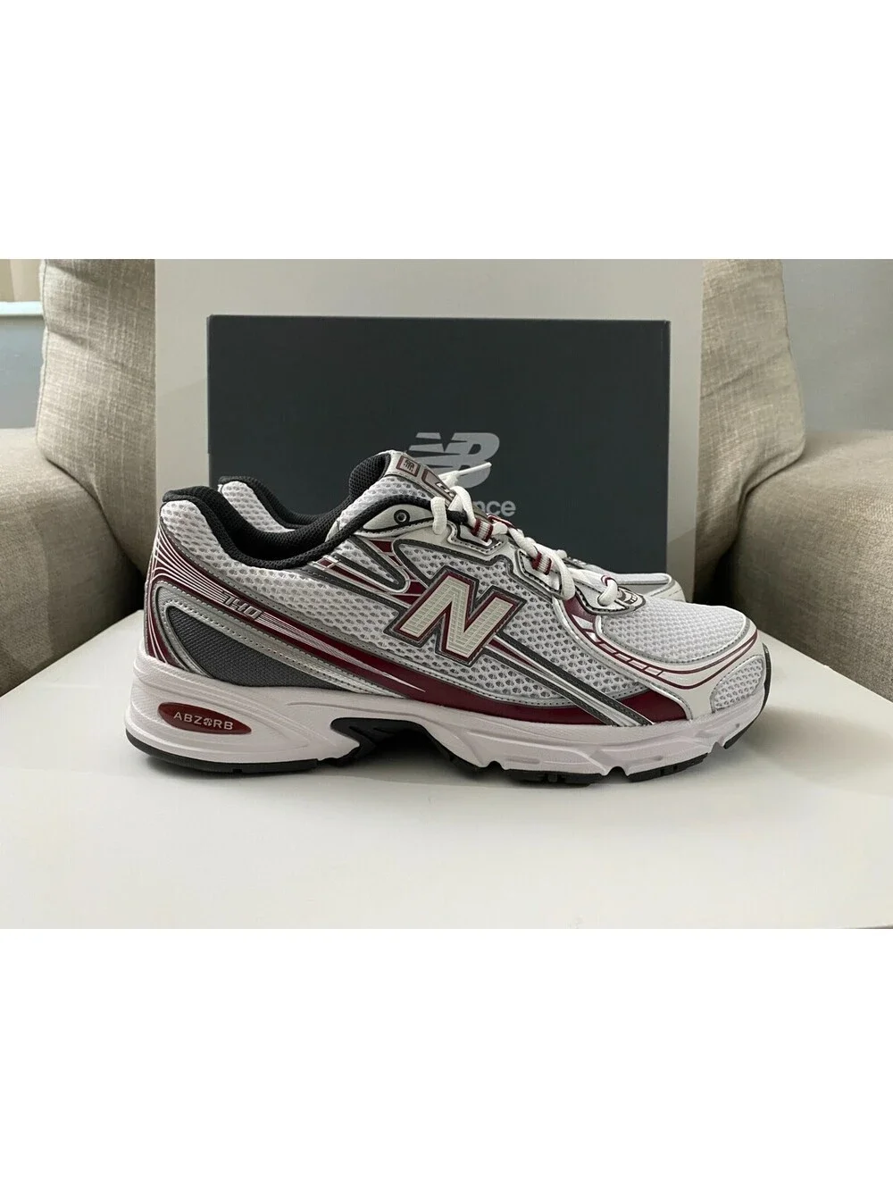 New Balance 740v2 U740RD2 Unisex Sneakers M11/W12.5 White Athletic Running Shoes
